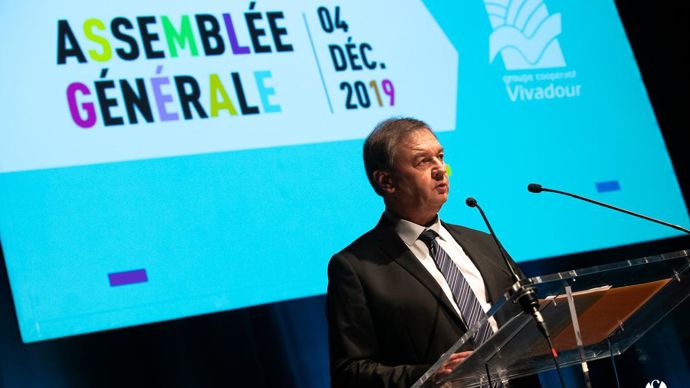 Jean-Marc Gassiot, président de Vivadour, et les directeurs métier du groupe ont formé un comité de direction qui pilote les activités de façon collégiale. © VIVADOUR